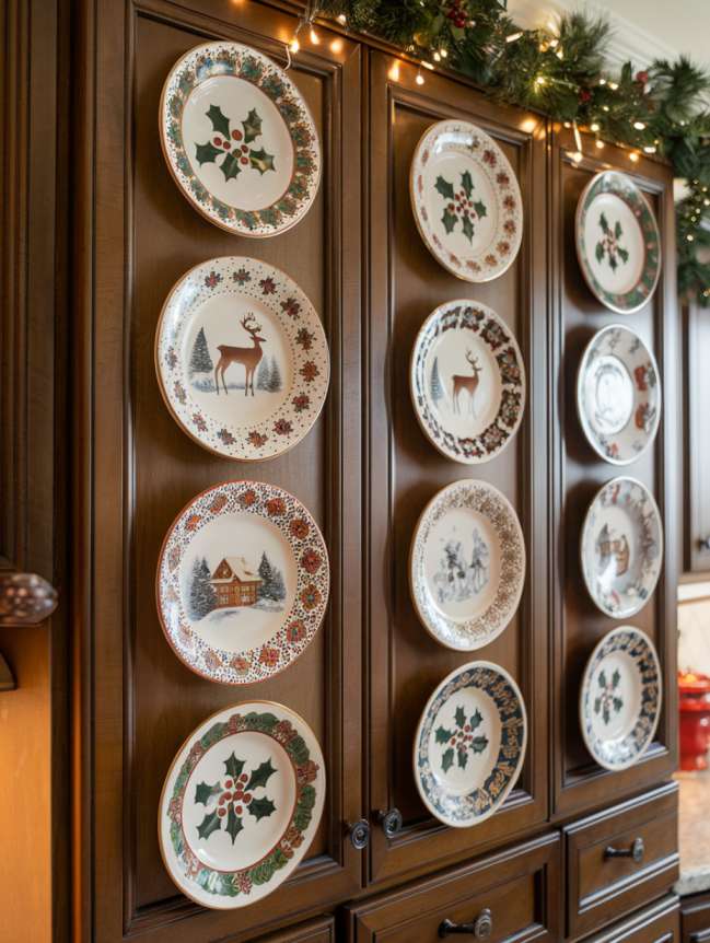 DIY Christmas Decor Ideas for Kitchen Cabinets