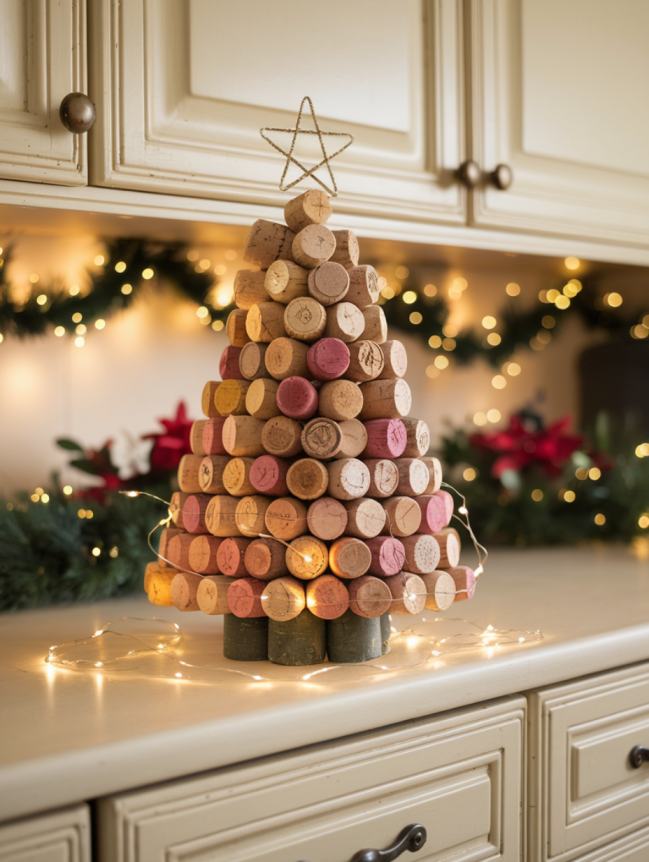 DIY Christmas Decor Ideas for Kitchen Cabinets