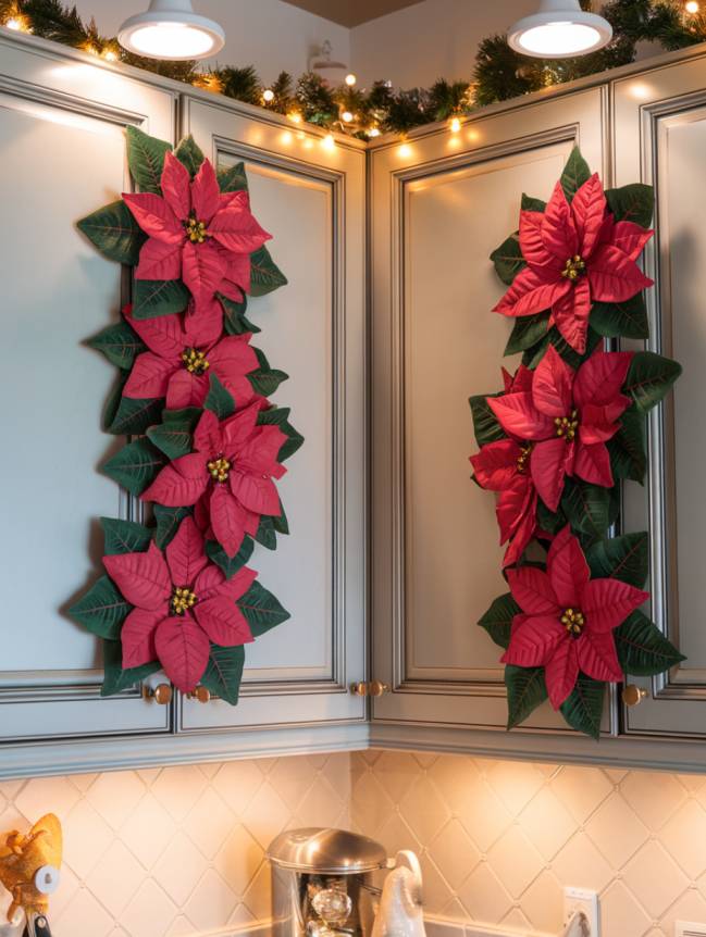 DIY Christmas Decor Ideas for Kitchen Cabinets