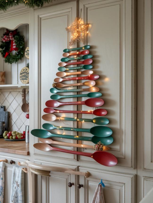 DIY Christmas Decor Ideas for Kitchen Cabinets