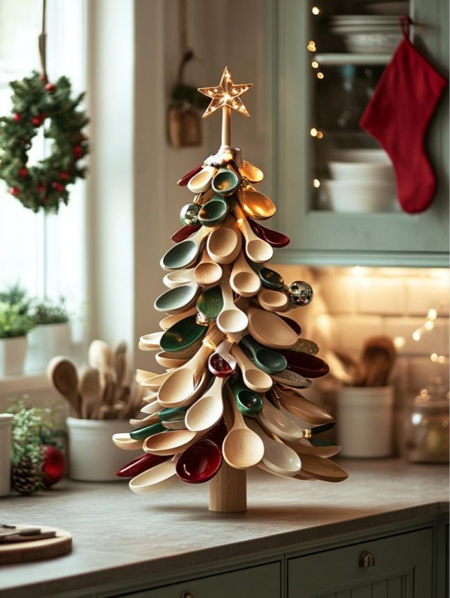 DIY Christmas Decor Ideas for Kitchen Cabinets