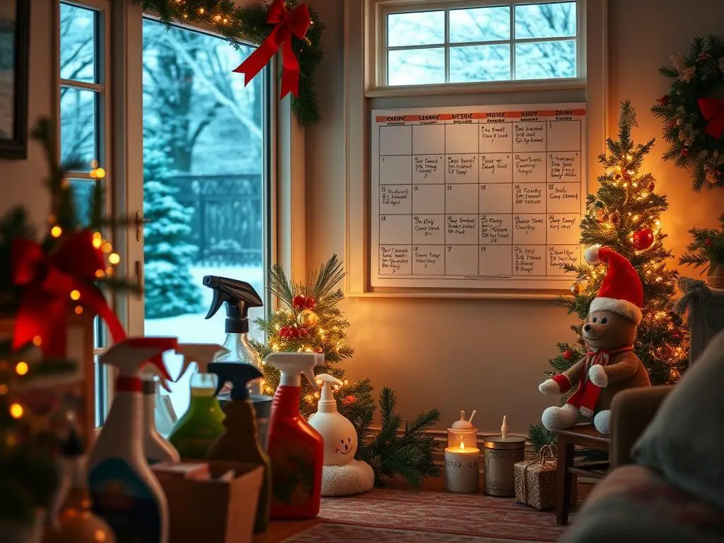 Holiday cleaning scheduling