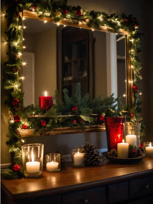 Mirror Decorating Ideas for Christmas