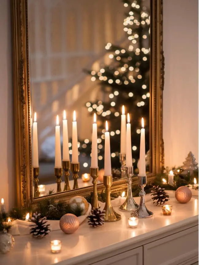 Mirror Decorating Ideas for Christmas