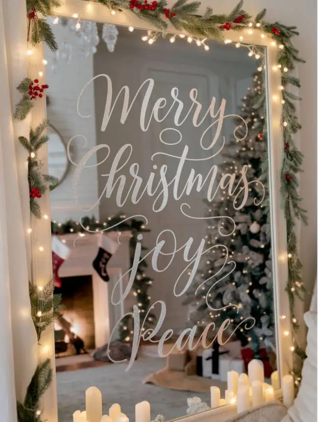 Mirror Decorating Ideas for Christmas