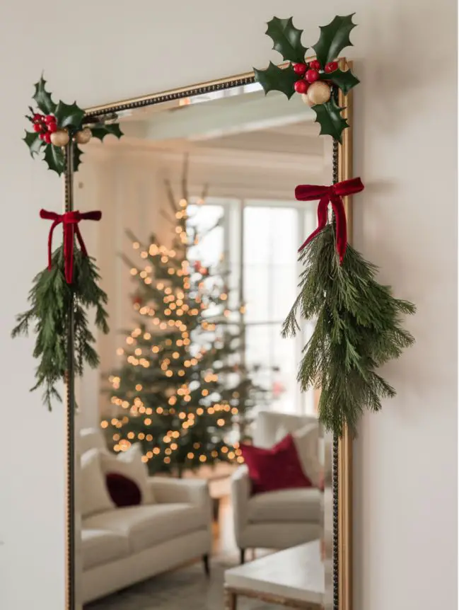 Mirror Decorating Ideas for Christmas