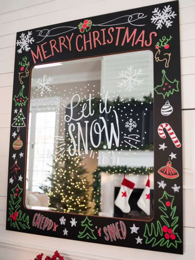 Mirror Decorating Ideas for Christmas