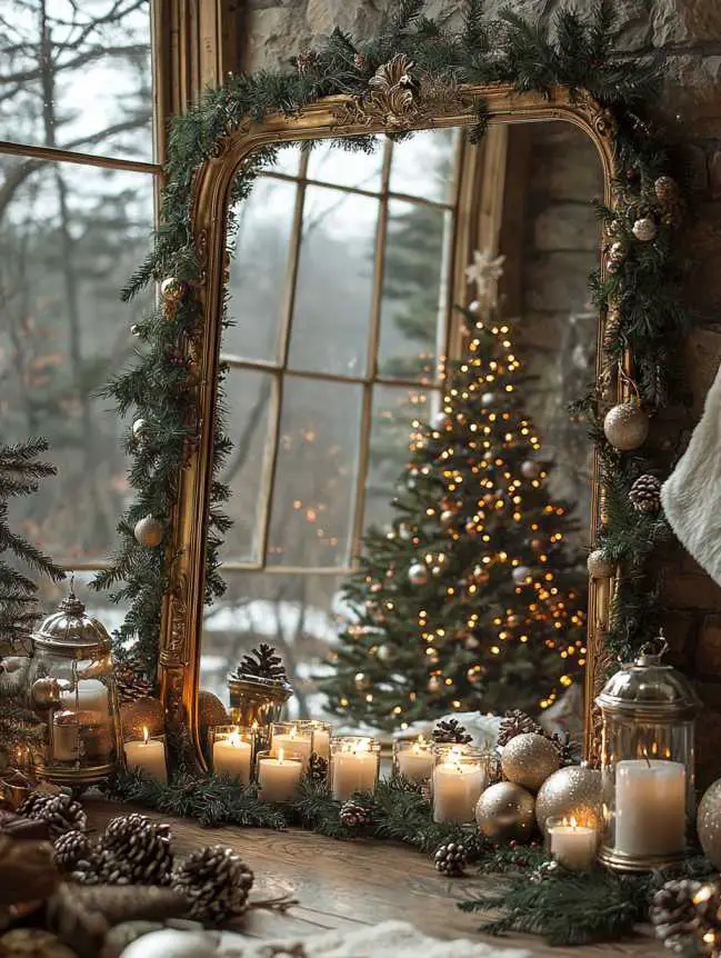 Mirror Decorating Ideas for Christmas