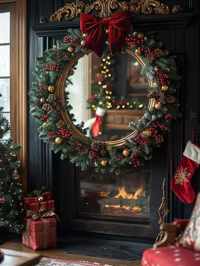 Mirror Decorating Ideas for Christmas