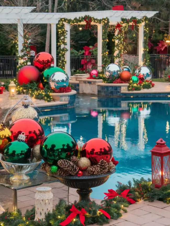 Swimming Pool Decoration Ideas for Christmas