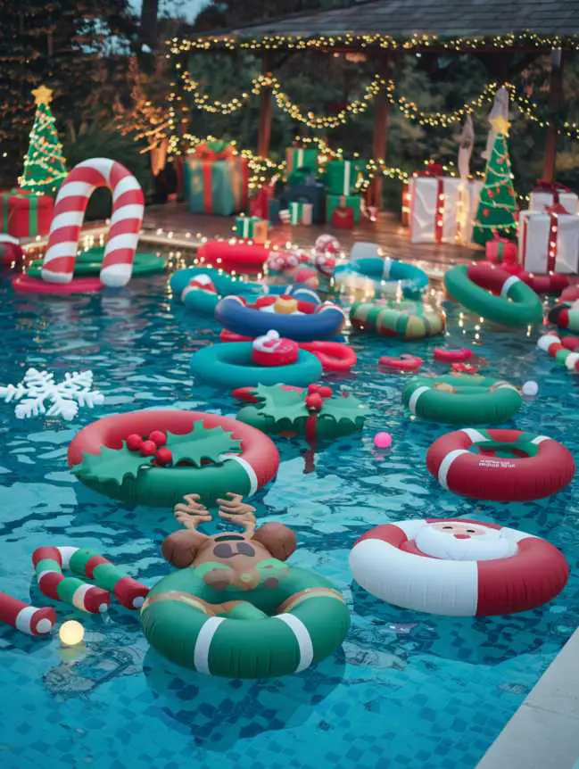 Swimming Pool Decoration Ideas for Christmas