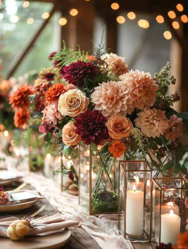 Wedding Centerpieces Fall Flower Arrangements Ideas