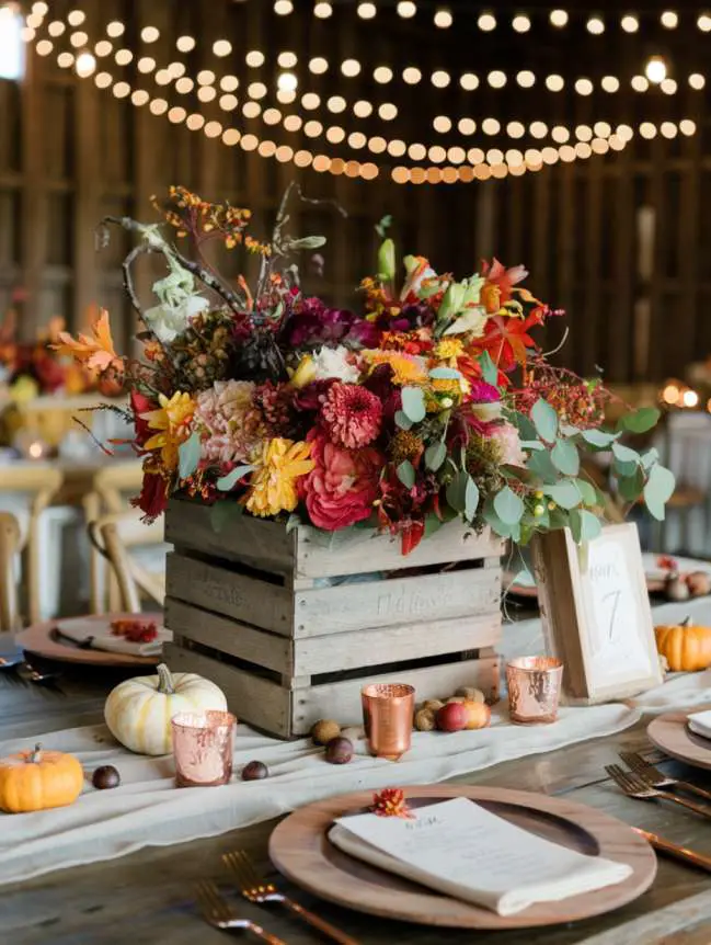 Wedding Centerpieces Fall Flower Arrangements Ideas