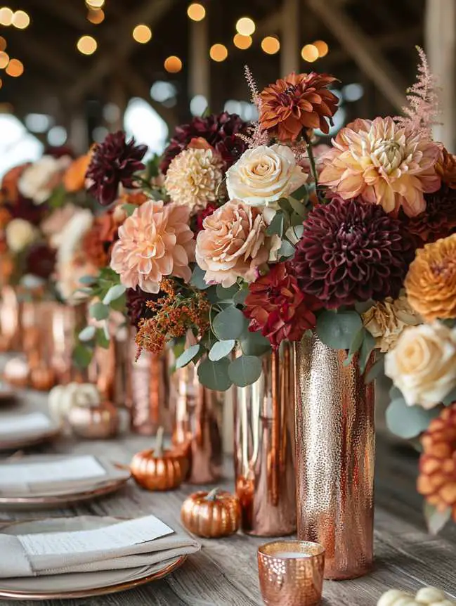 Wedding Centerpieces Fall Flower Arrangements Ideas