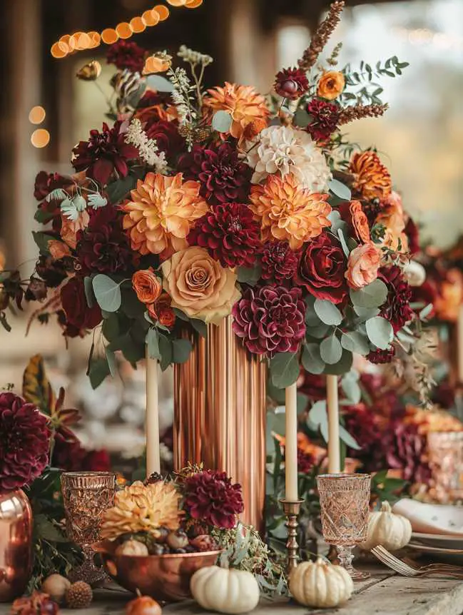 Wedding Centerpieces Fall Flower Arrangements Ideas