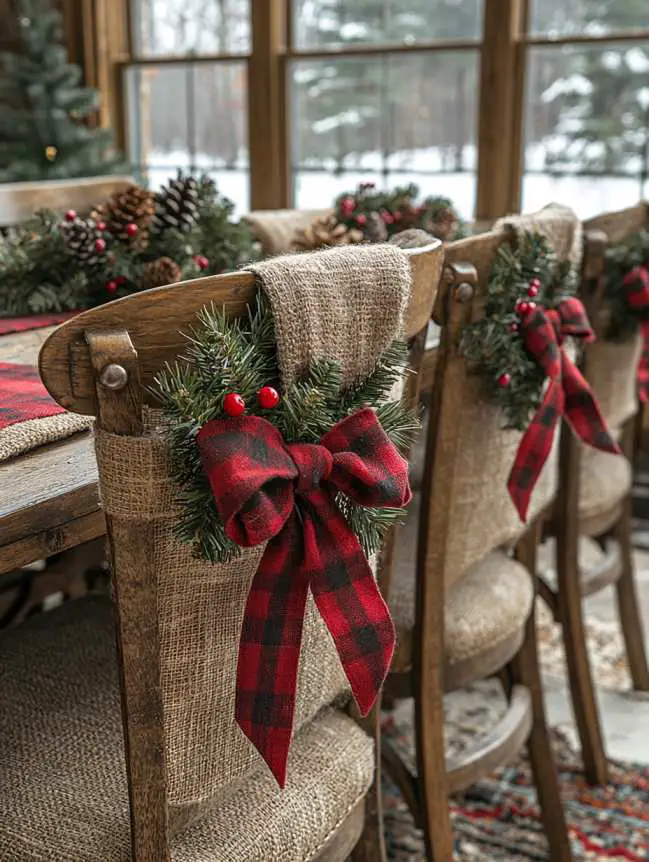 farmhouse christmas dining table decor ideas