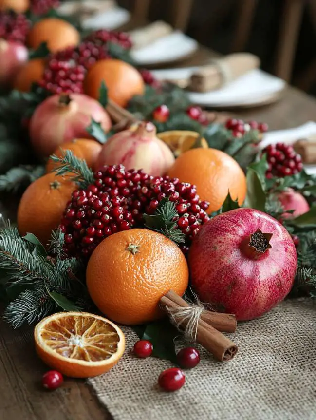 farmhouse christmas dining table decor ideas