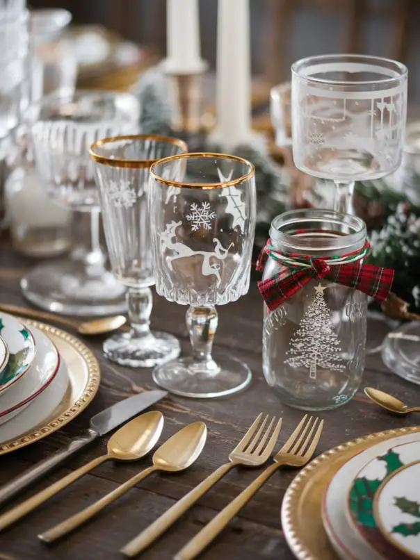 farmhouse christmas dining table decor ideas