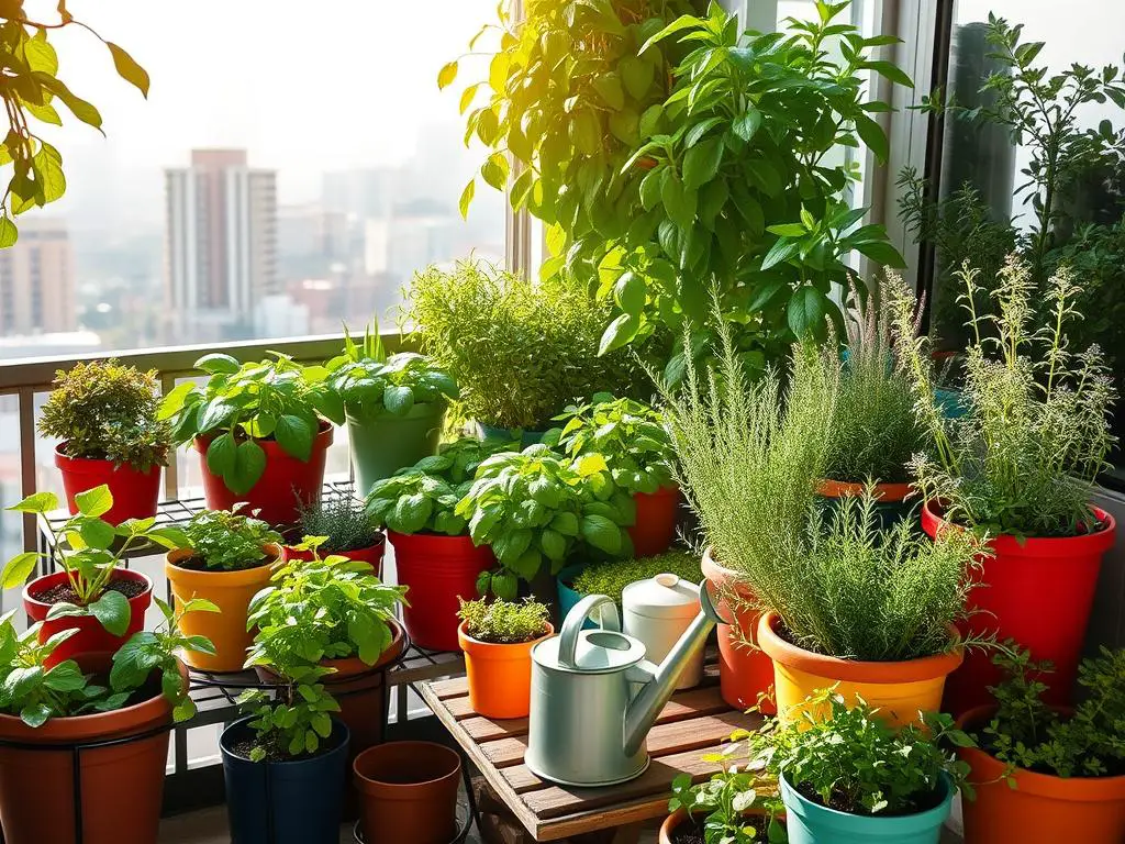 Balcony herb gardens