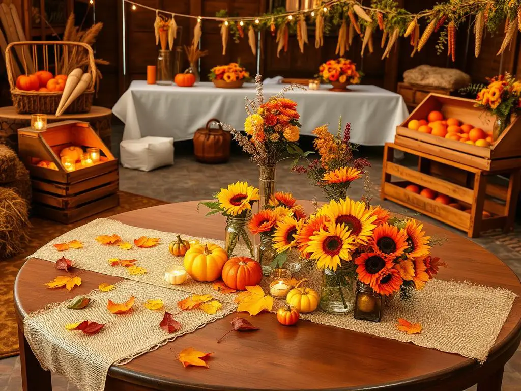 DIY fall wedding shower decorations