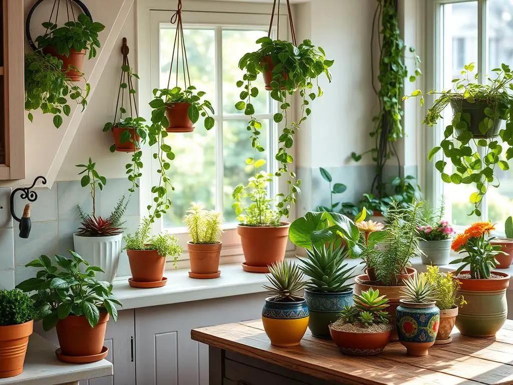 Kitchen plants for various environments