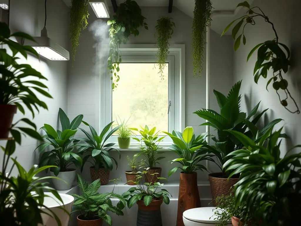 Optimal plant conditions in a windowless bathroom