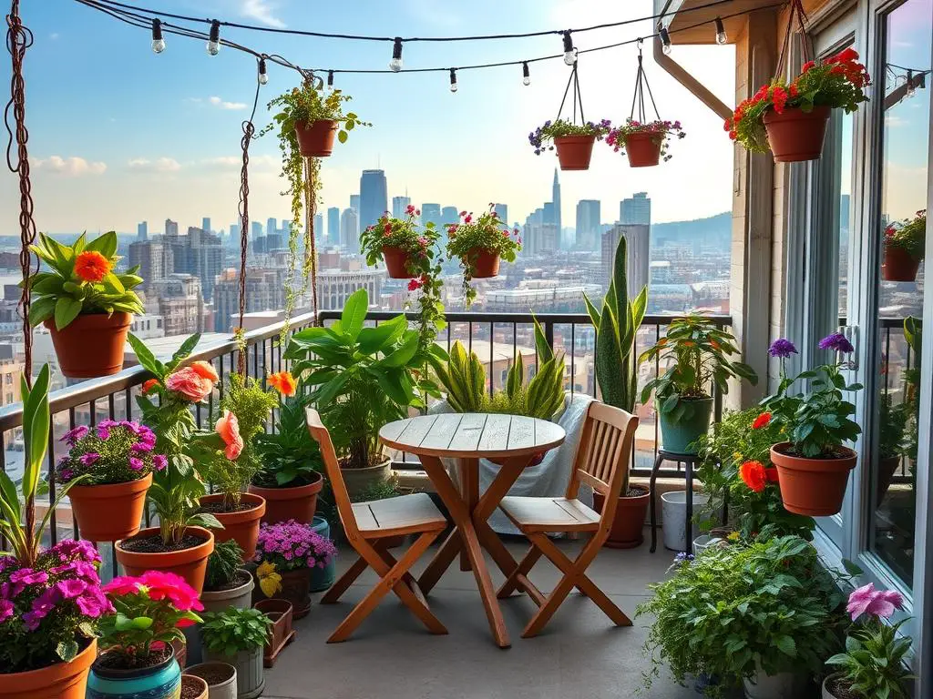 Simple small balcony garden ideas