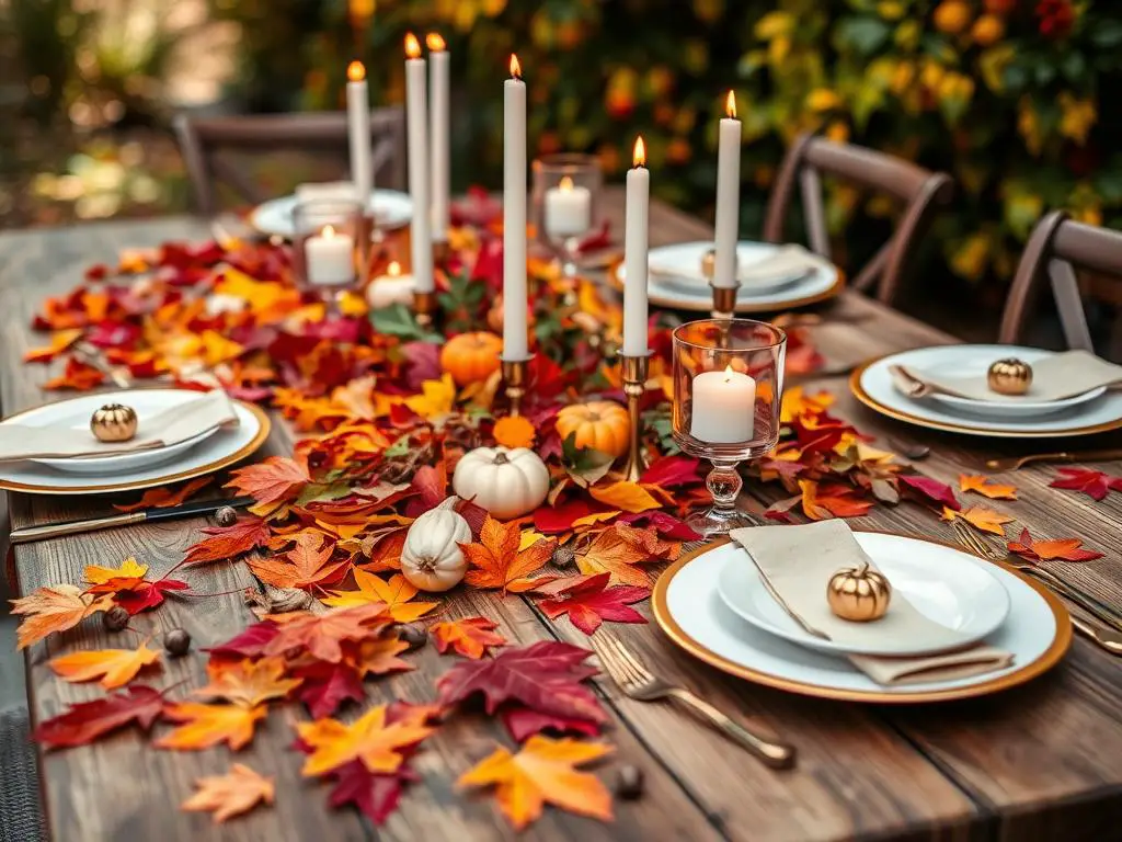 fall leaves wedding shower decor