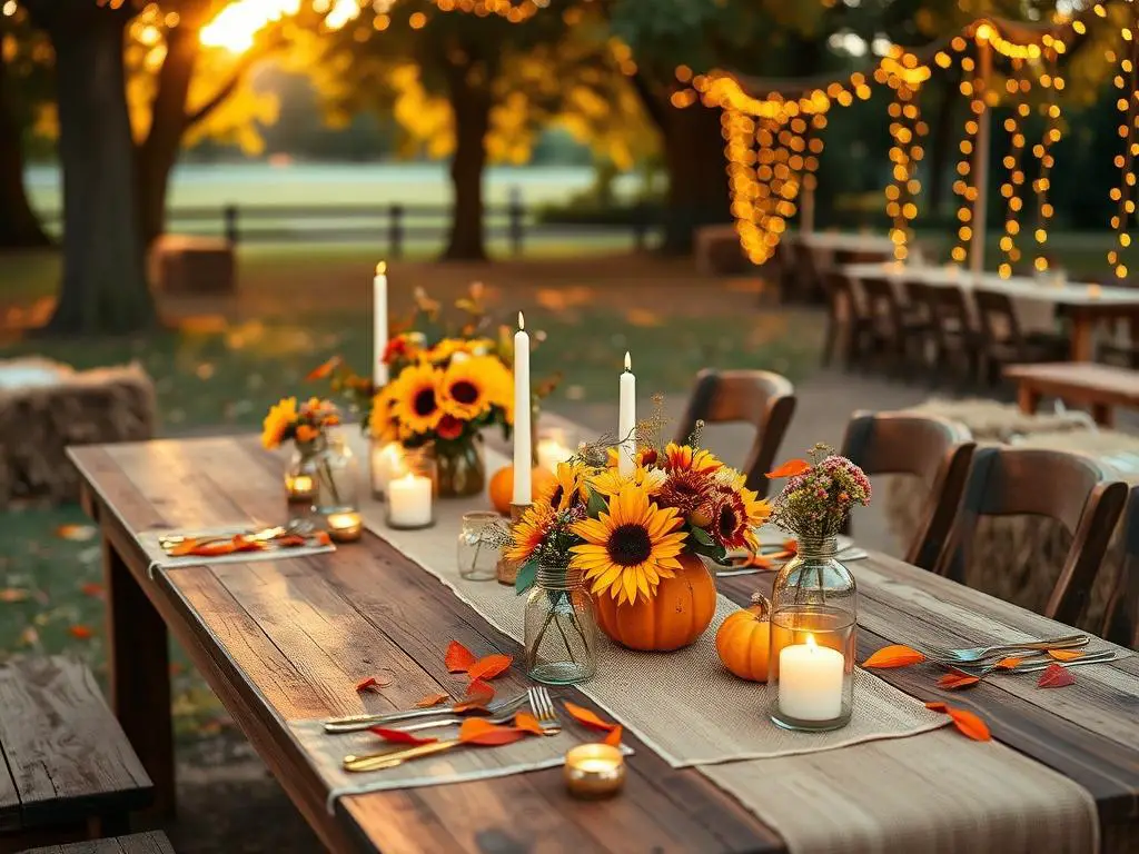 fall themed wedding shower decoration ideas