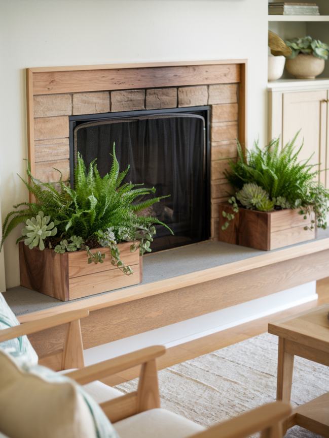 Fireplace Wooden Hearth Ideas