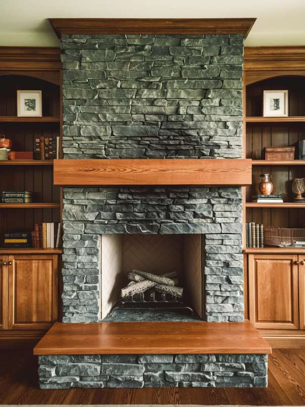 Fireplace Wooden Hearth Ideas