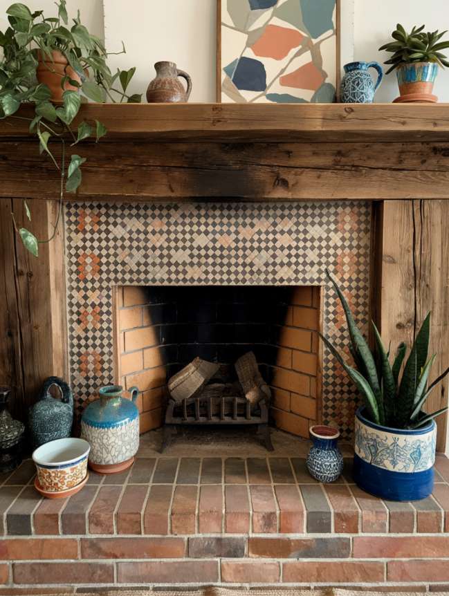 Fireplace Wooden Hearth Ideas