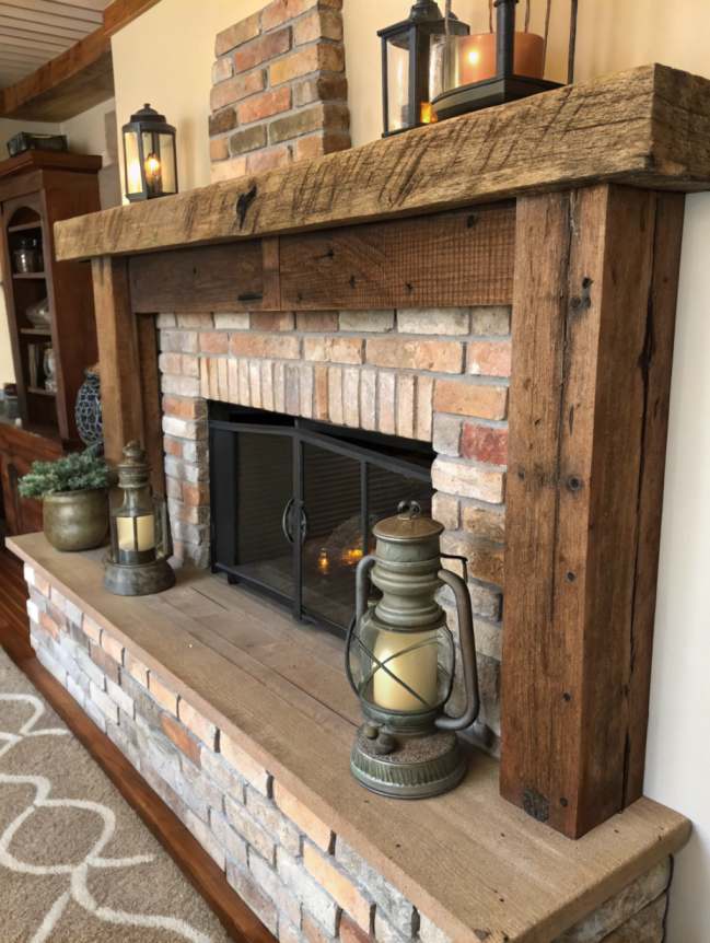 Fireplace Wooden Hearth Ideas