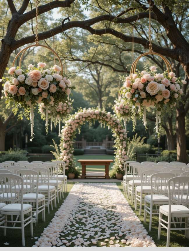 Outdoor Hanging Wedding Decor Ideas