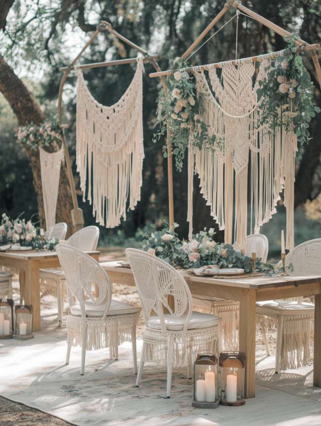 Outdoor Hanging Wedding Decor Ideas