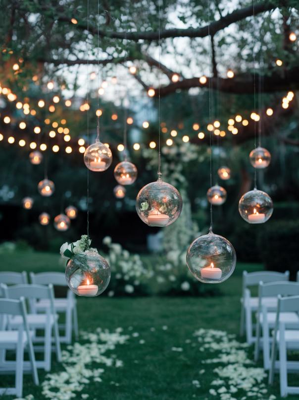 Outdoor Hanging Wedding Decor Ideas