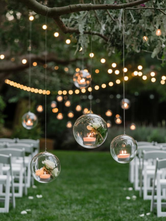 Outdoor Hanging Wedding Decor Ideas