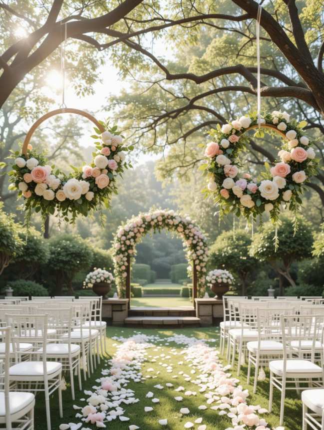 Outdoor Hanging Wedding Decor Ideas