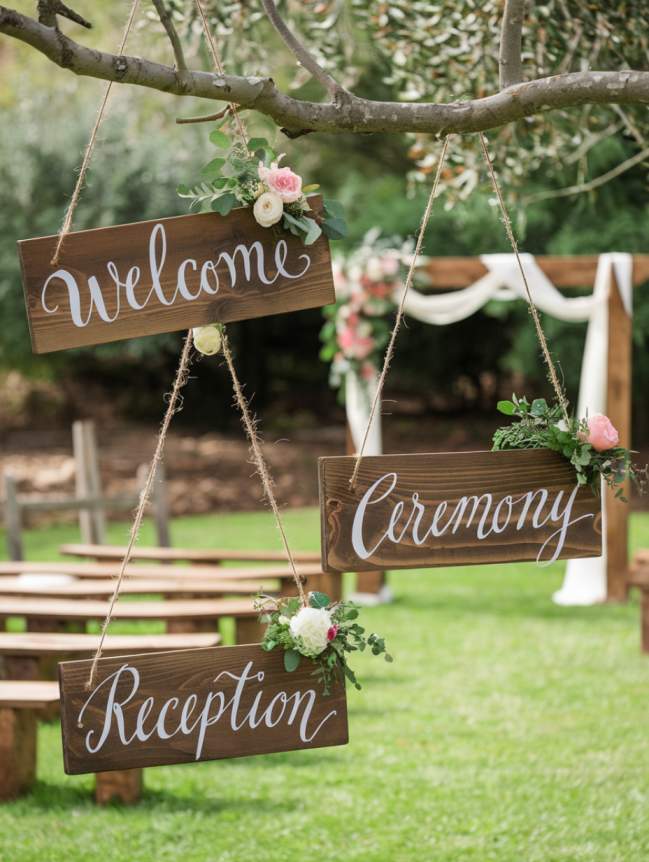 Outdoor Hanging Wedding Decor Ideas