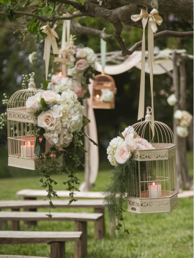 Outdoor Hanging Wedding Decor Ideas