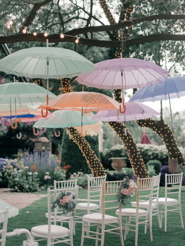 Outdoor Hanging Wedding Decor Ideas