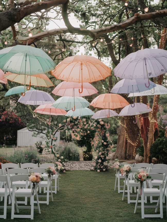 Outdoor Hanging Wedding Decor Ideas