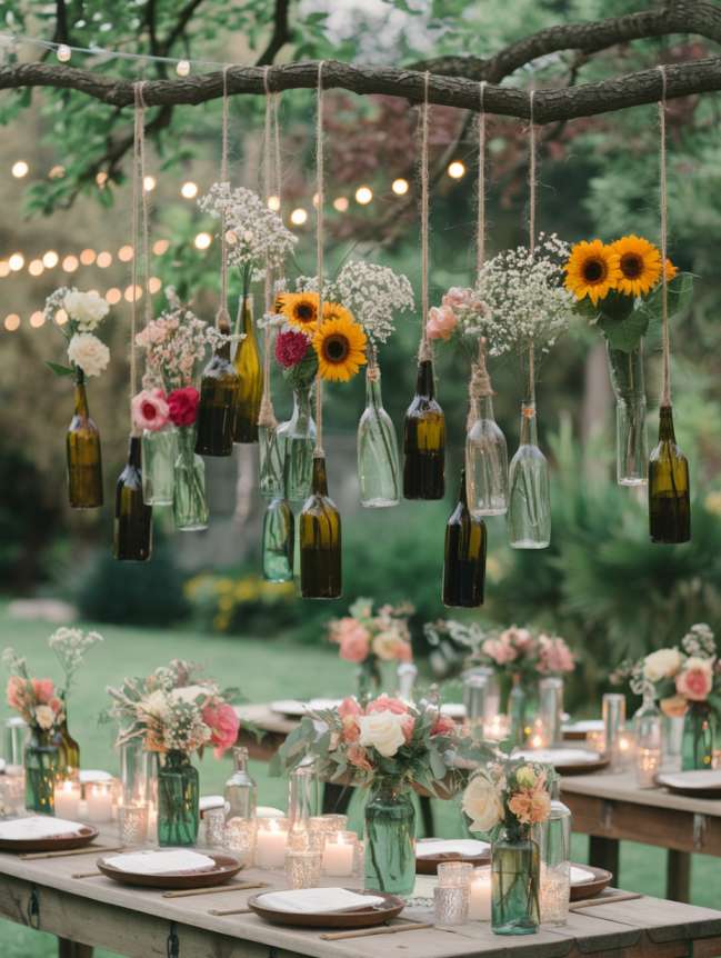 Outdoor Hanging Wedding Decor Ideas