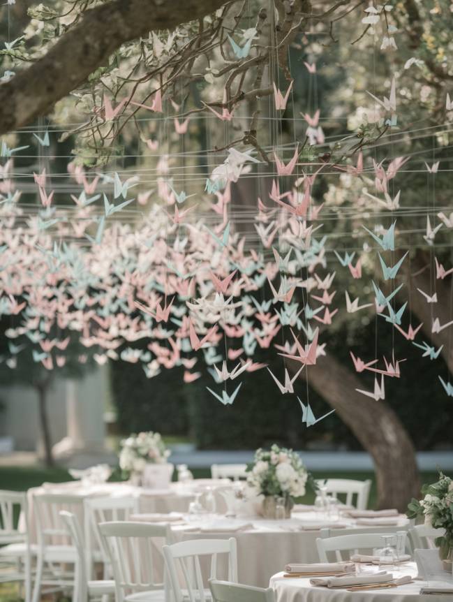 Outdoor Hanging Wedding Decor Ideas