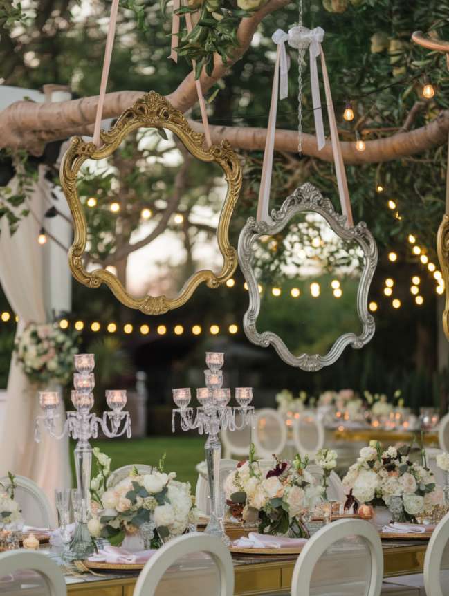 Outdoor Hanging Wedding Decor Ideas