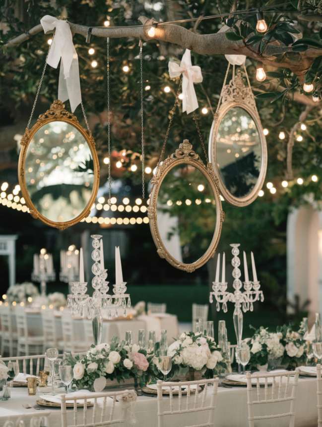 Outdoor Hanging Wedding Decor Ideas