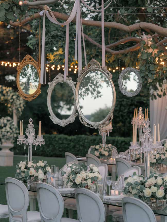 Outdoor Hanging Wedding Decor Ideas