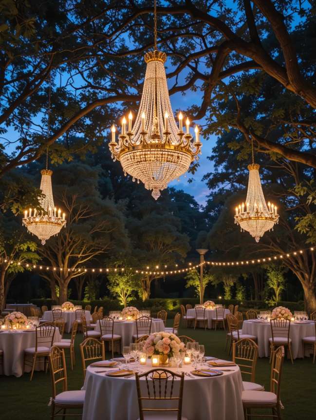 Outdoor Hanging Wedding Decor Ideas