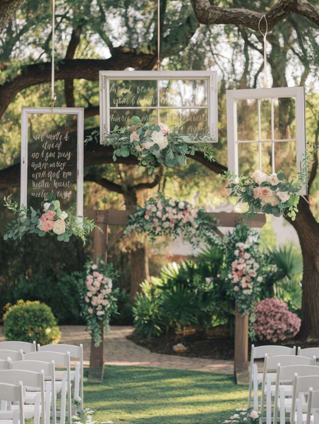 Outdoor Hanging Wedding Decor Ideas