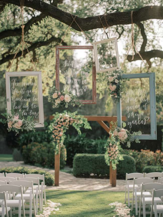 Outdoor Hanging Wedding Decor Ideas